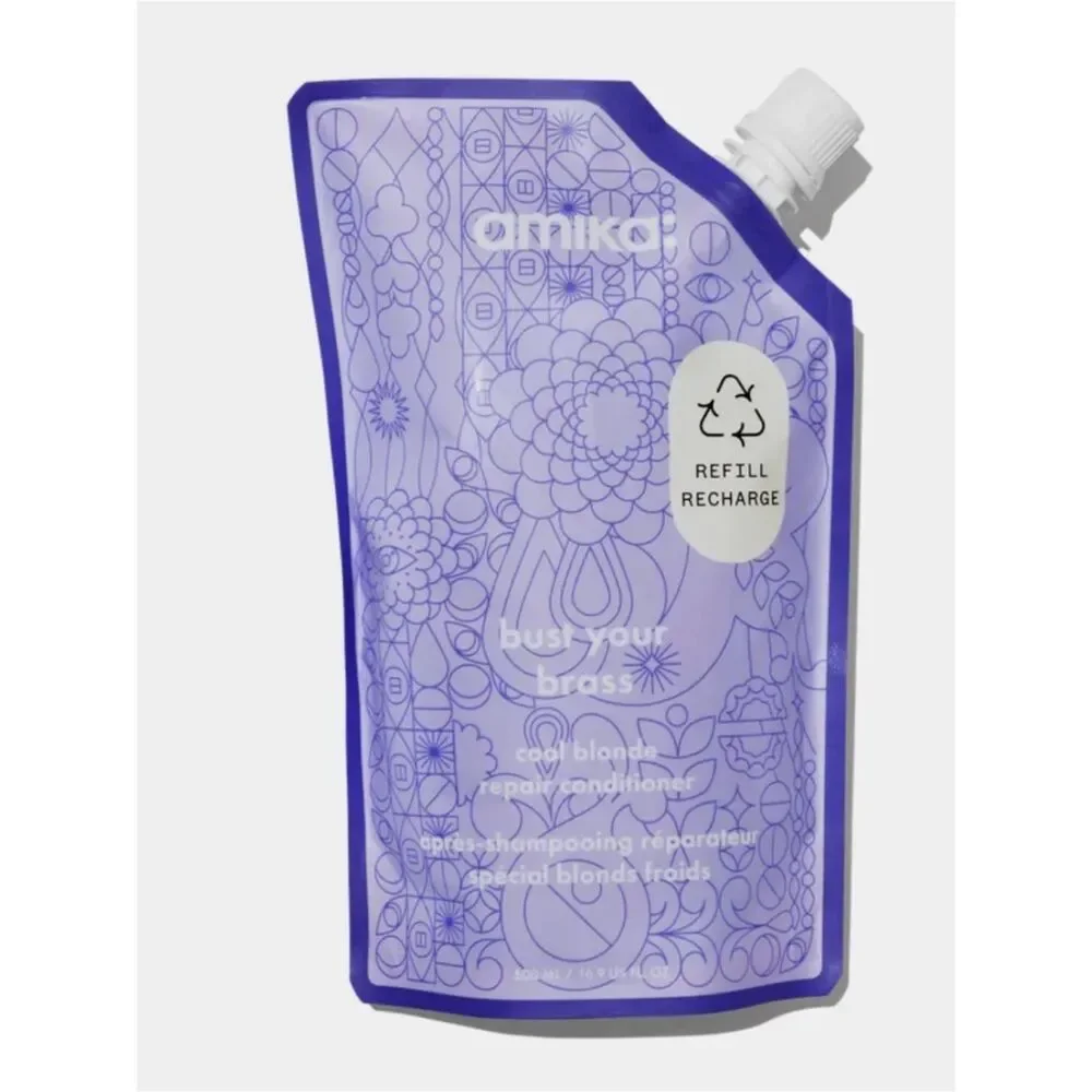 amika Cool Blonde Repair Conditioner Refill Pouch - Lavender Purple